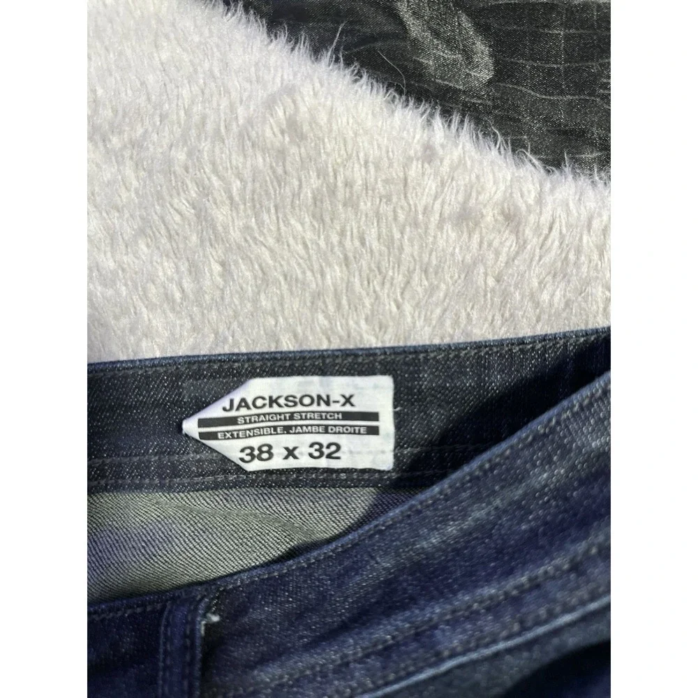 Buffalo David Bitton Jackson‎ X Straight Blue Denim Jeans Size 38x32 Stretch